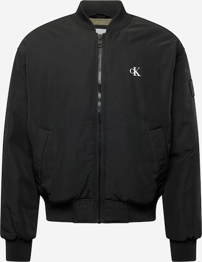 Calvin Klein Jeans Chaqueta de entretiempo en negro / blanco, Vista del producto