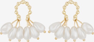 LOV AND LAV Ohrhänger 'Jen' in gold / weiß, Produktansicht