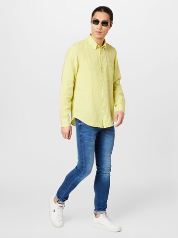 NN07 Regular fit Button Up Shirt 'Arne' in Yellow