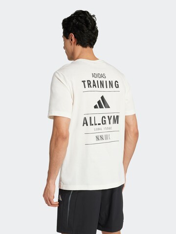 balta ADIDAS PERFORMANCE Sportiniai marškinėliai: priekis