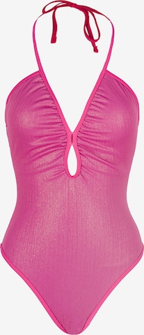 Cupshe Swimsuit 'Halterneck' in Pink: front
