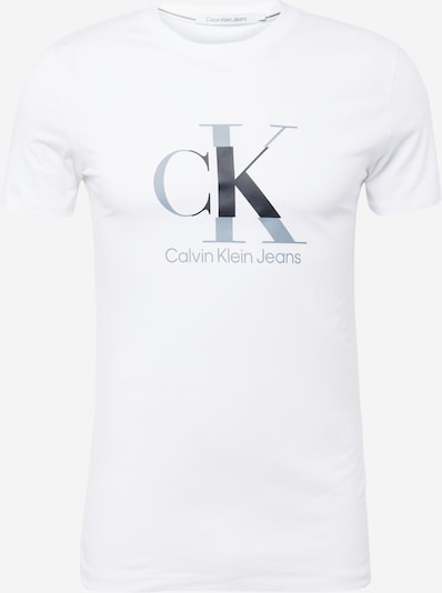 Calvin Klein Jeans T-Shirt en gris argenté / noir / blanc, Vue avec produit