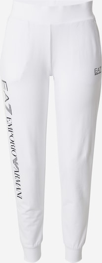 Pantaloni EA7 Emporio Armani pe negru / alb, Vizualizare produs