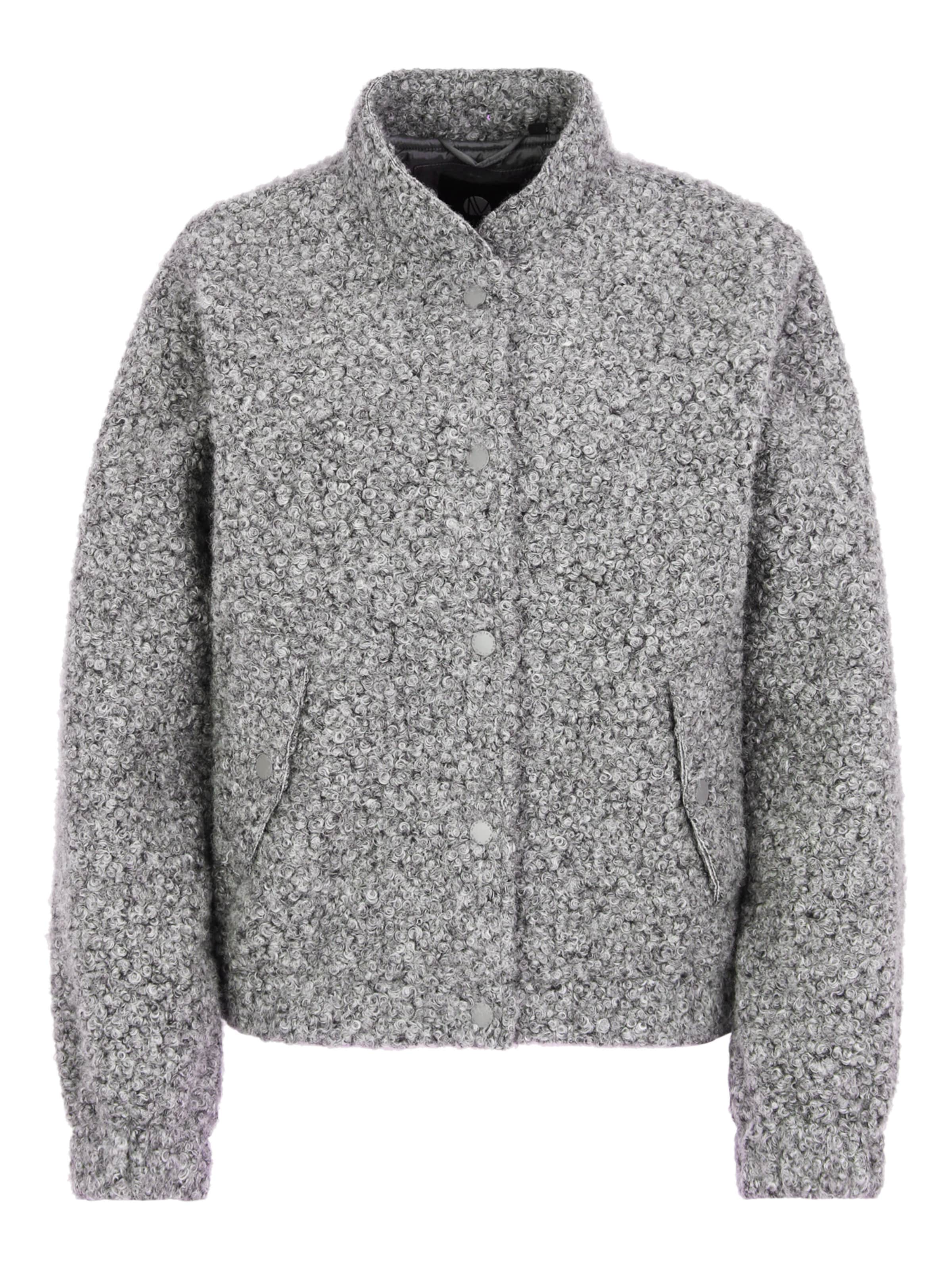 Covered Winter jacket 'WILLOW' in Grey: front