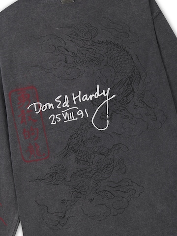 Ed Hardy T-shirt 'Flying Twin Dragon' i grå