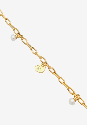 ELLI Armband Feder, Herz, Kreuz, Perle in Gold