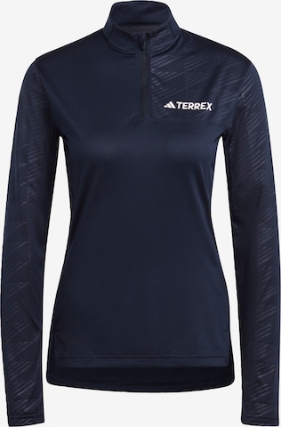 ADIDAS TERREX Performance Shirt 'Multi' in Blue: front