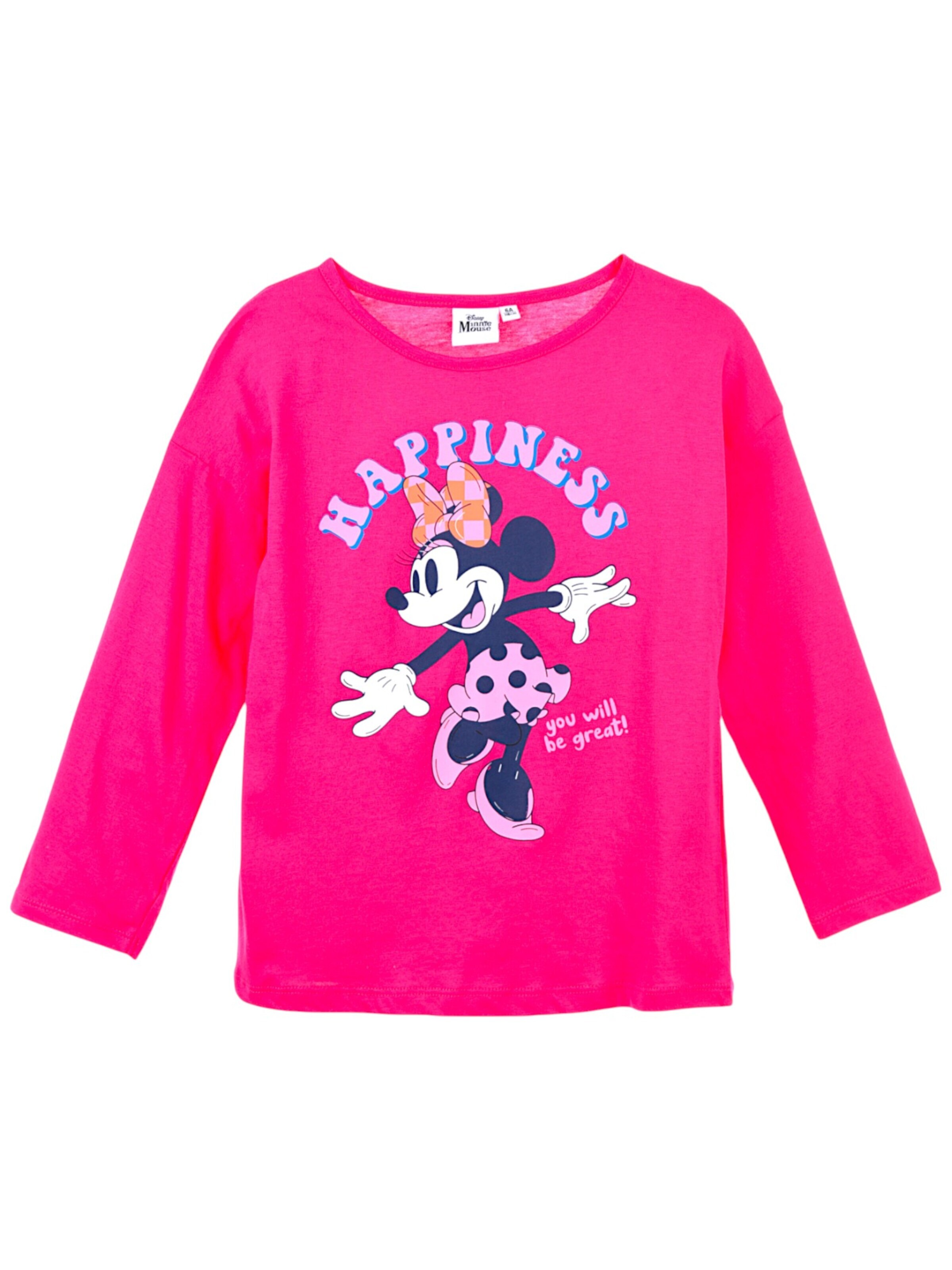 Disney Minnie Mouse Shirt 'Disney Minnie Mouse Langarmshirt' in Pink: front