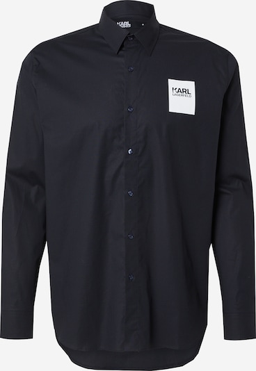 Karl Lagerfeld Chemise en bleu foncé / blanc cassé, Vue avec produit