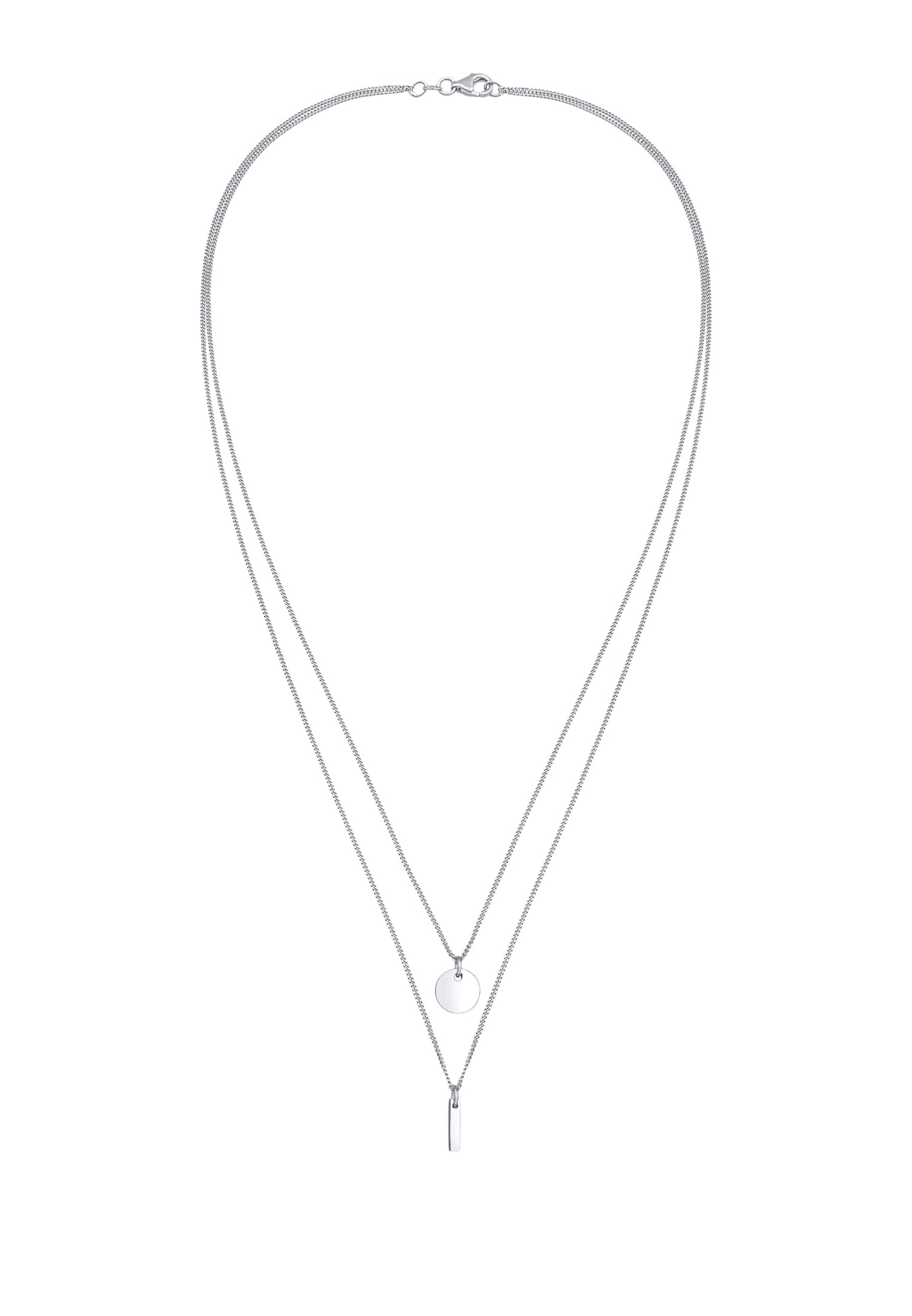 Chaîne 'Geo' ELLI en argent : devant