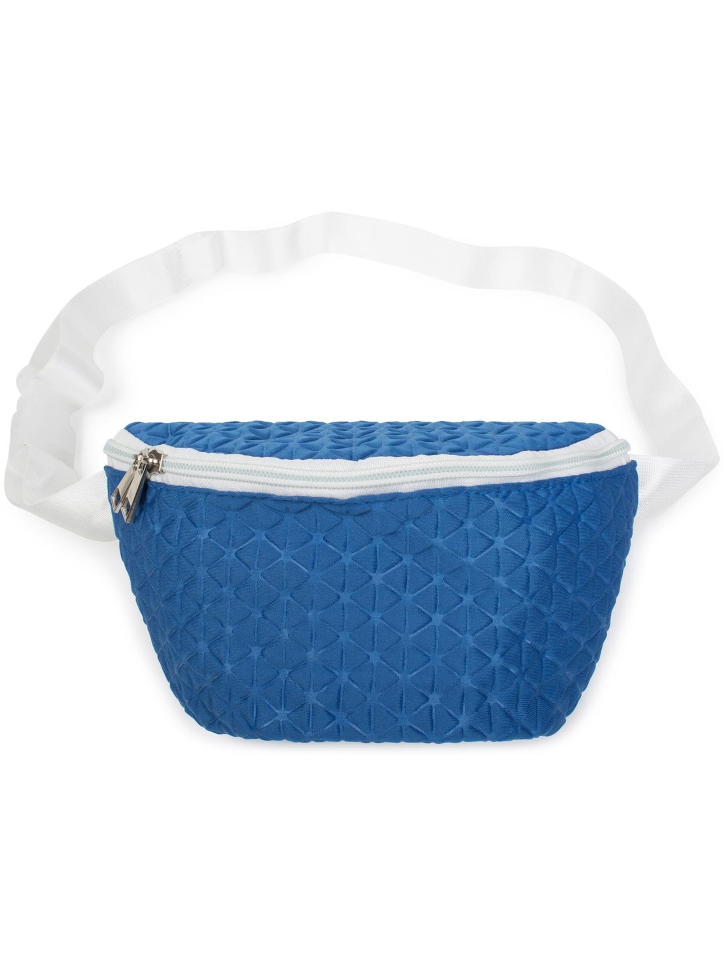 styleBREAKER Gürteltasche 'Bauchtasche geometrische Prägung, Gürteltasche'‌‌‌ in Blau: Vorderseite