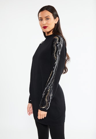 faina - Vestido de punto en negro