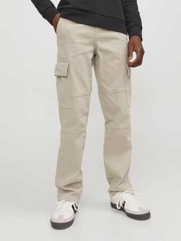 Regular Pantalon 'Kane Harlow' Jack & Jones Junior en beige : devant