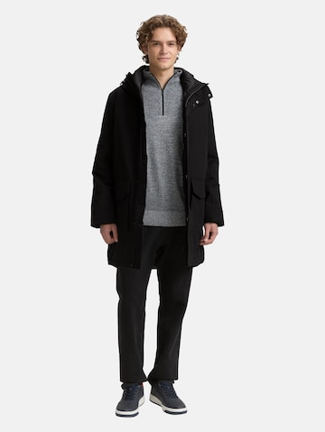 TOM TAILOR DENIM Vinterparkas i svart