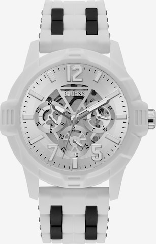 Orologio analogico 'Striker' di GUESS in bianco: frontale