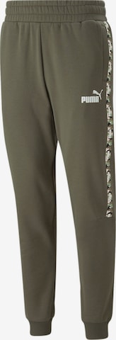 PUMA - Tapered Pantalón deportivo en verde: frente