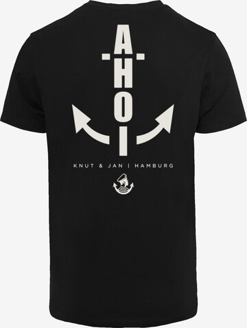 F4NT4STIC Shirt 'AHOI Knut & Jan Hamburg' in Black