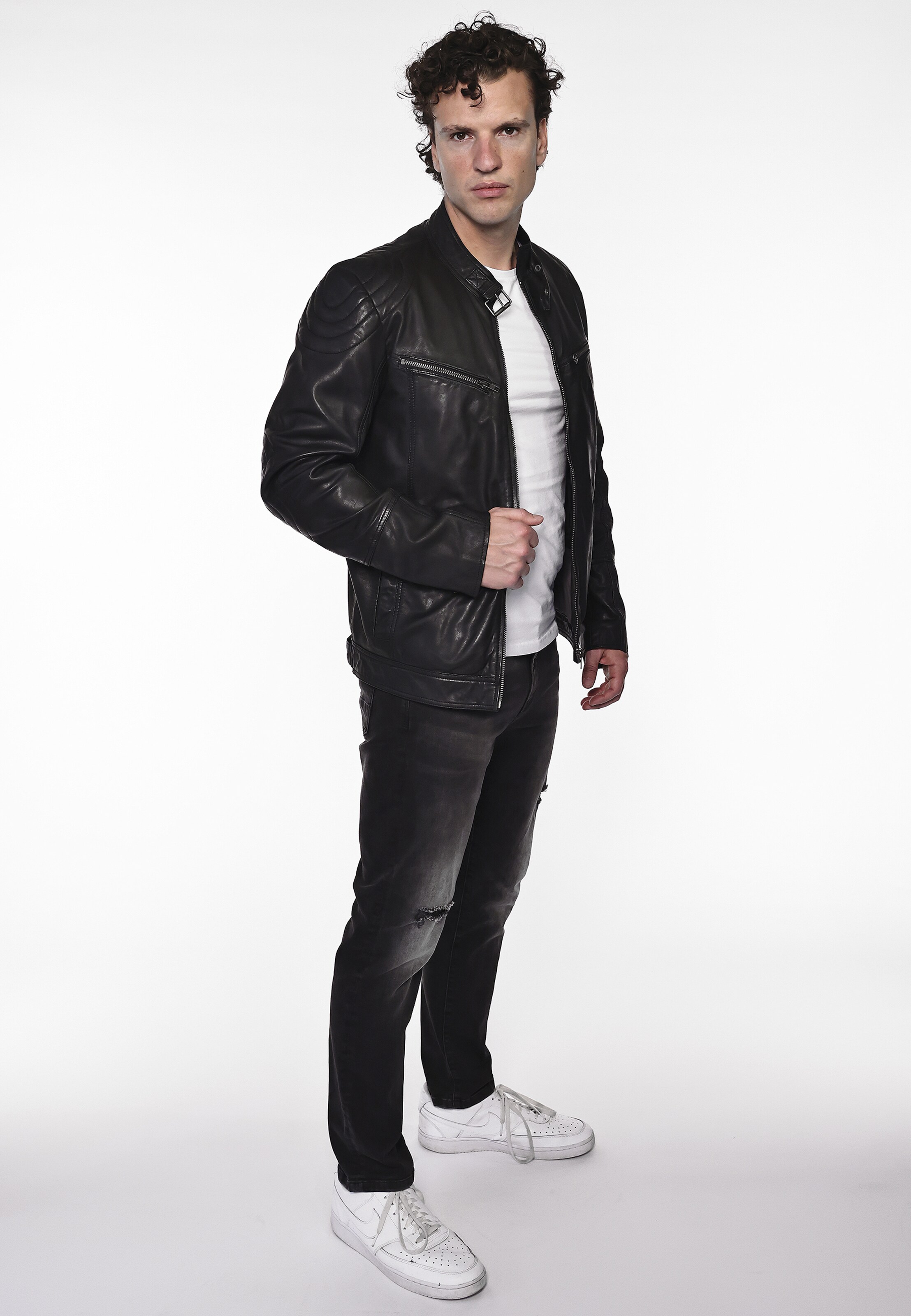 Männer Große Größen MUSTANG Jacke in Schwarz - CH84335 Männer Große Größen MUSTANG Jacke in Schwarz - CH84335