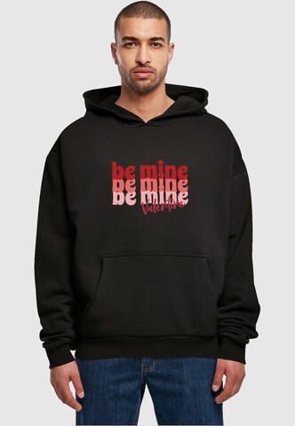 Merchcode Sweatshirt 'Valentines Day - Be Mine' in Zwart: voorkant