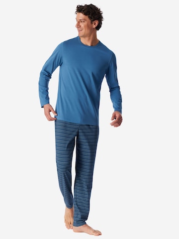 SCHIESSER Schlafanzug ' Casual Essentials ' in Blau