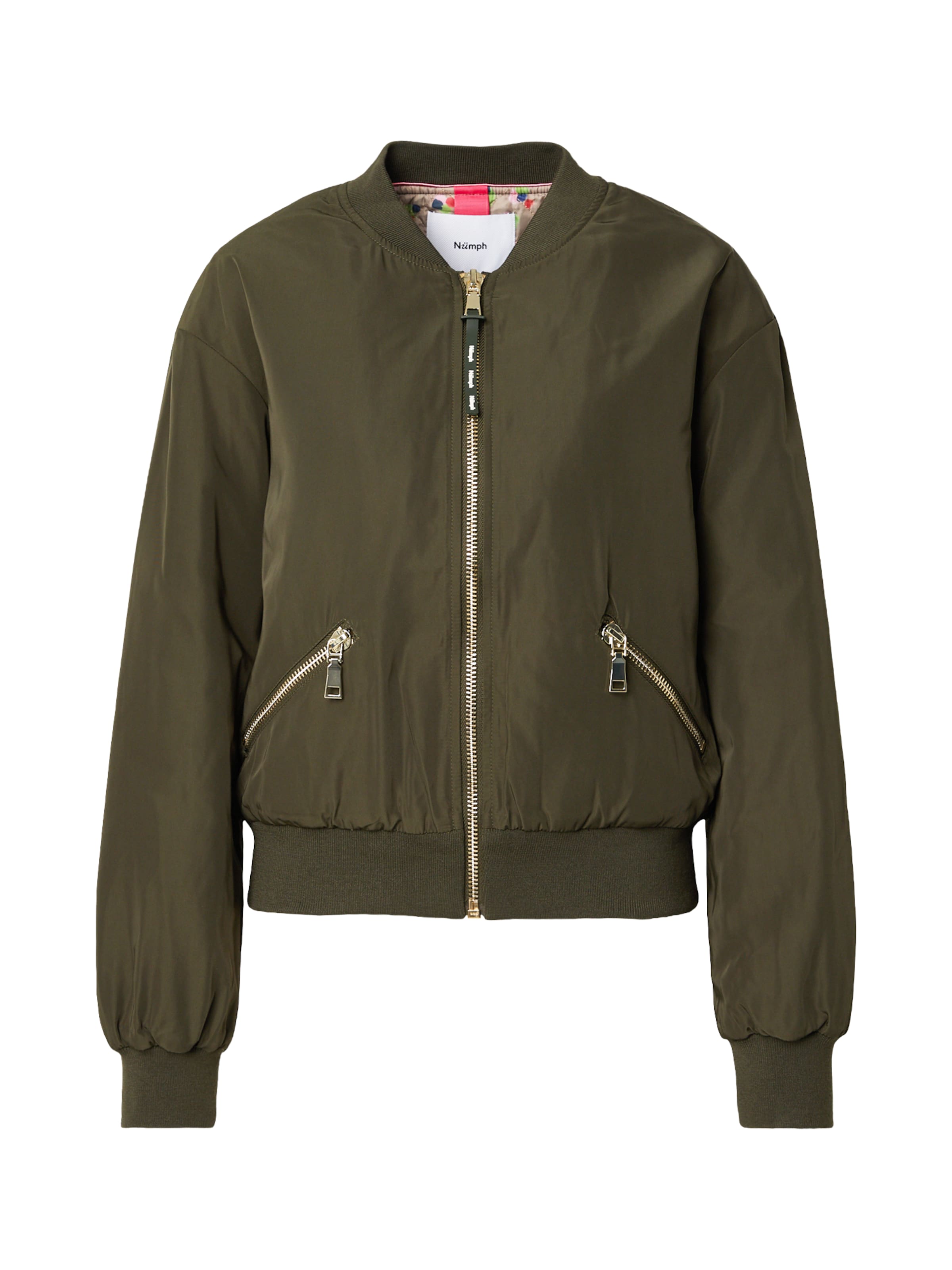 NÜMPH Between-Season Jacket 'ELLANORA' in Green: front