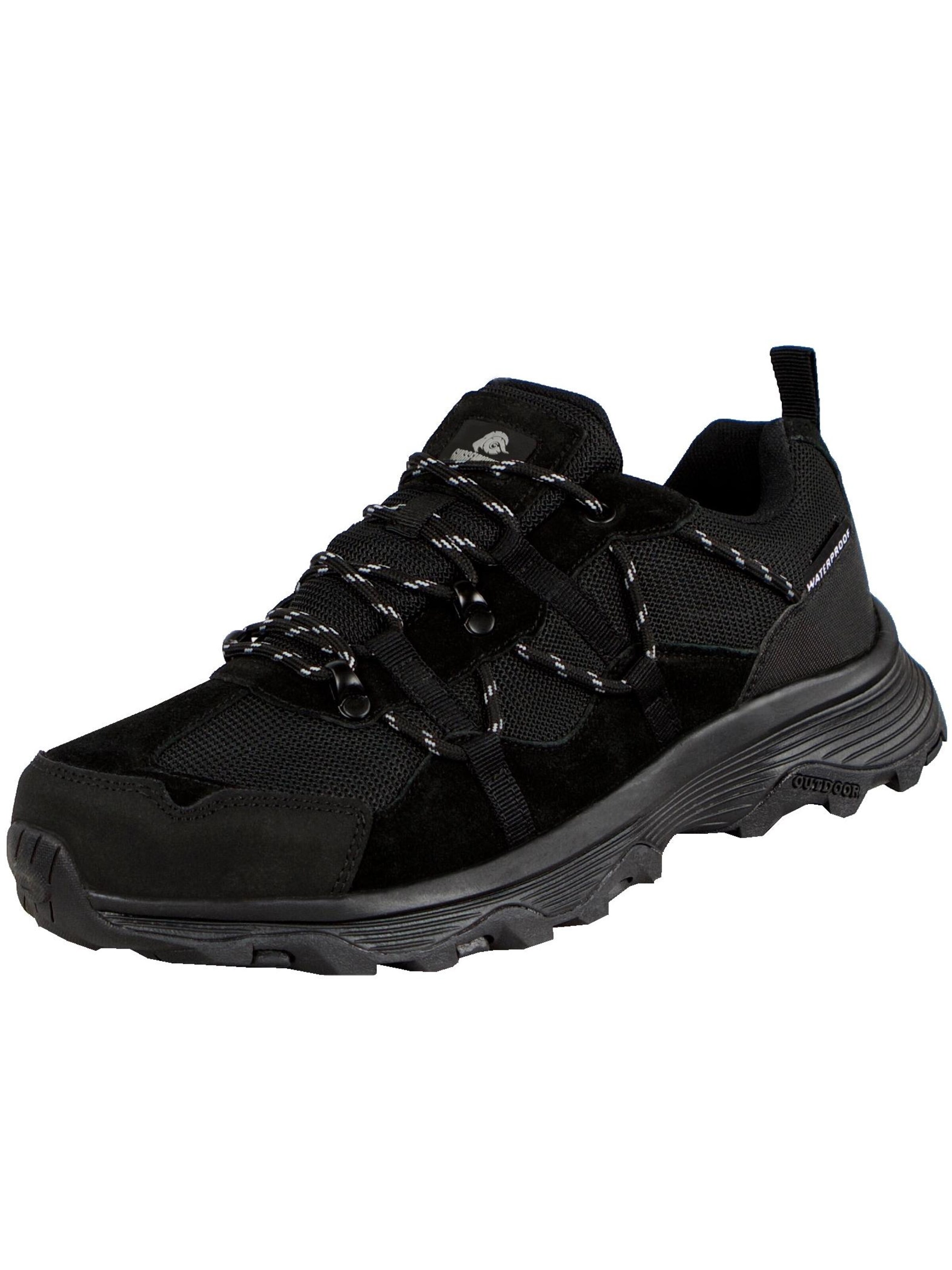 Guggen Mountain Athletic lace-up shoe 'Wandern Trekkingschuhe T029 Wanderschuhe' in Black