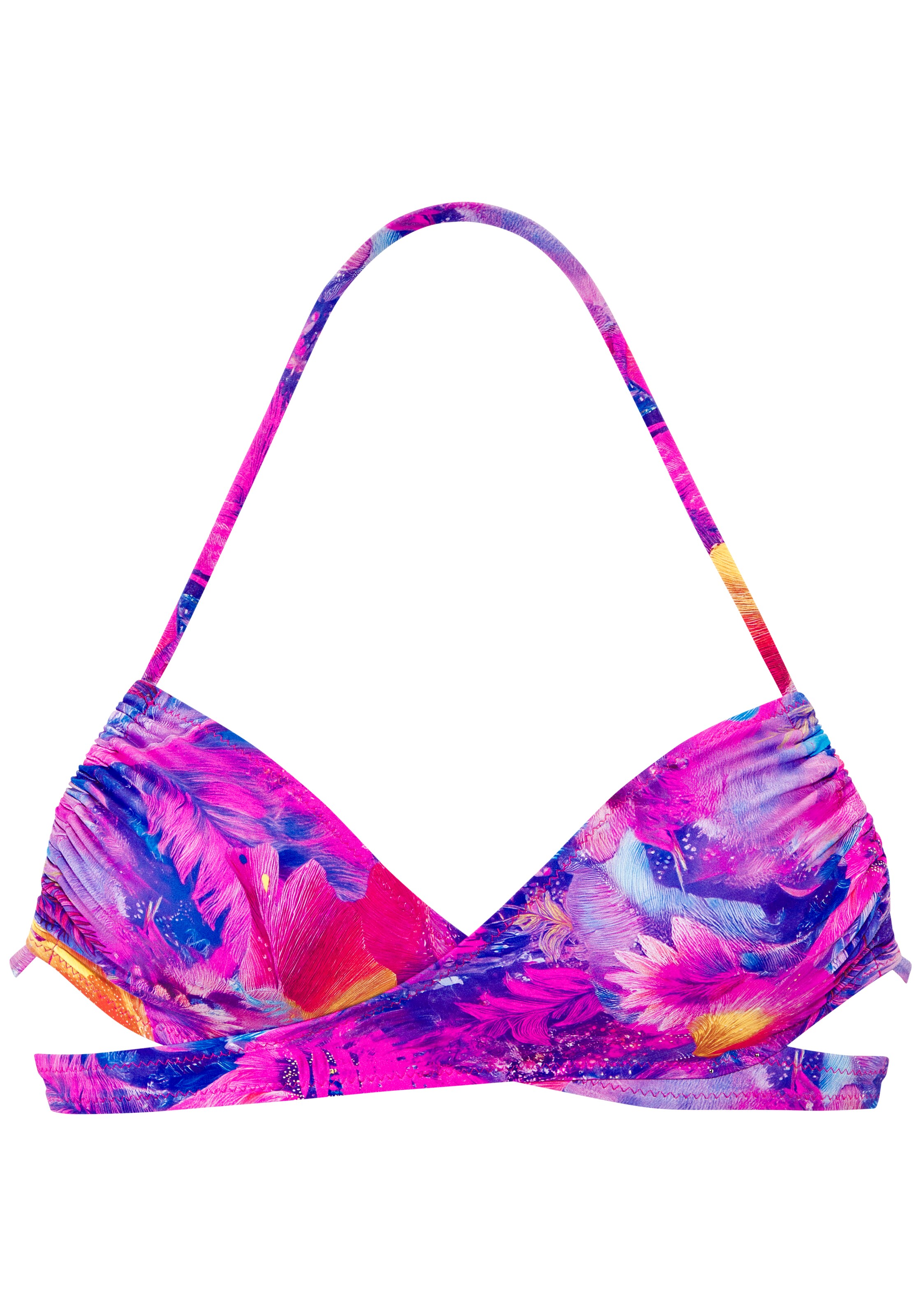 VENICE BEACH Balconette Bikini Top in Purple: front
