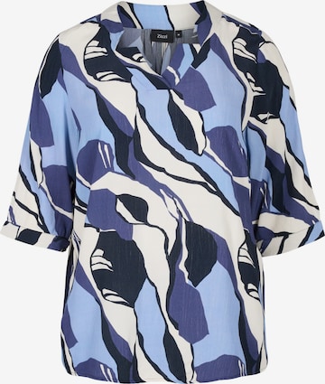 Zizzi Blouse 'XBASJA' in Blue: front