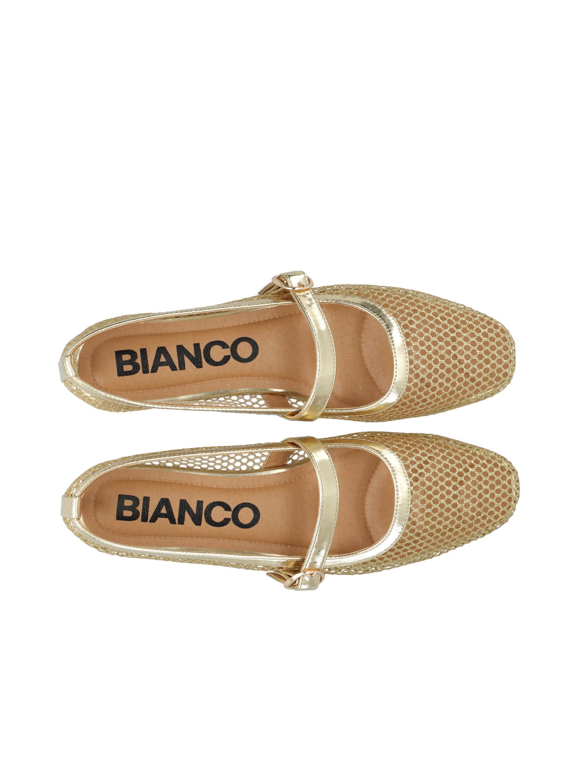 Bianco - Sabrina com tiras 'LILJA' em ouro