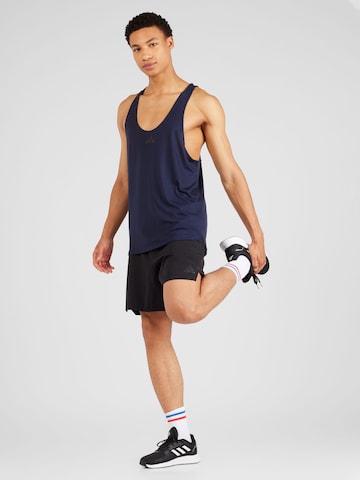 T-Shirt fonctionnel 'Workout Stringer' ADIDAS PERFORMANCE en bleu