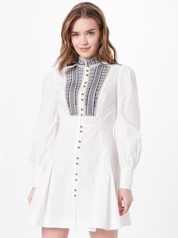 Robe-chemise Karen Millen en blanc : devant