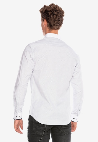 CIPO & BAXX Regular fit Button Up Shirt 'CLAYTON' in White