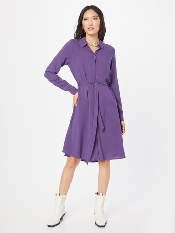 Robe-chemise ICHI en violet : devant