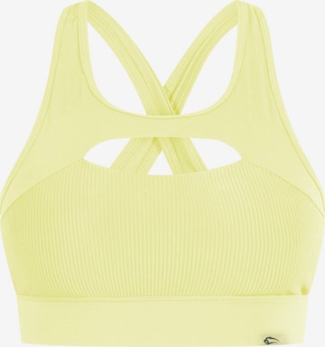 Smilodox Bustier Sport bh 'Fastlane' in Geel: voorkant