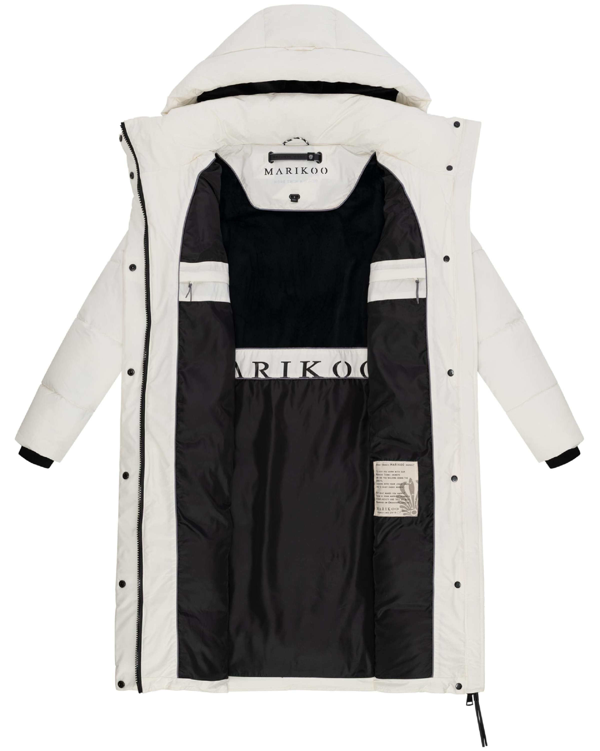 MARIKOO Winter Coat 'Chumanii XVI' in White