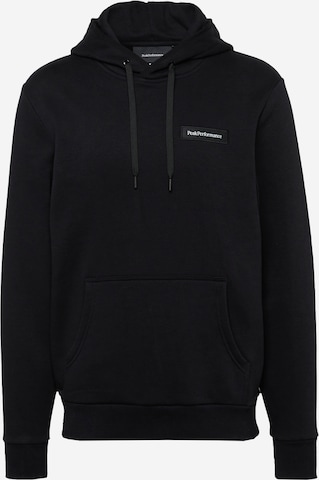 PEAK PERFORMANCE Sport sweatshirt i svart: framsida