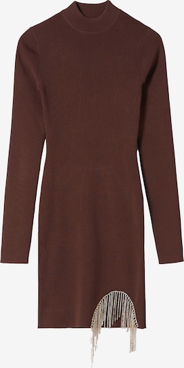 Bershka Robes en maille en marron, Vue avec produit