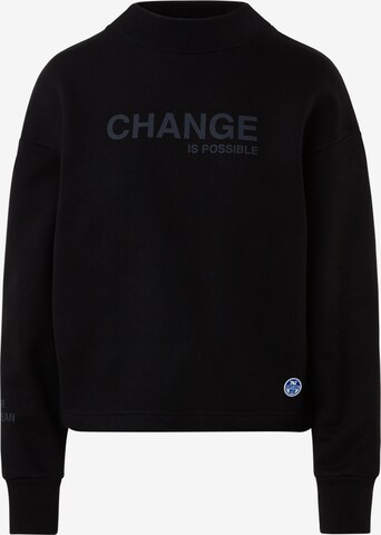 North Sails Sportief sweatshirt in Zwart: voorkant