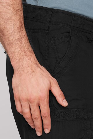 CAMP DAVID Loosefit Cargohose in Schwarz