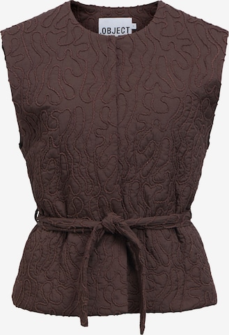Gilet 'OBJDECIA' OBJECT en marron : devant