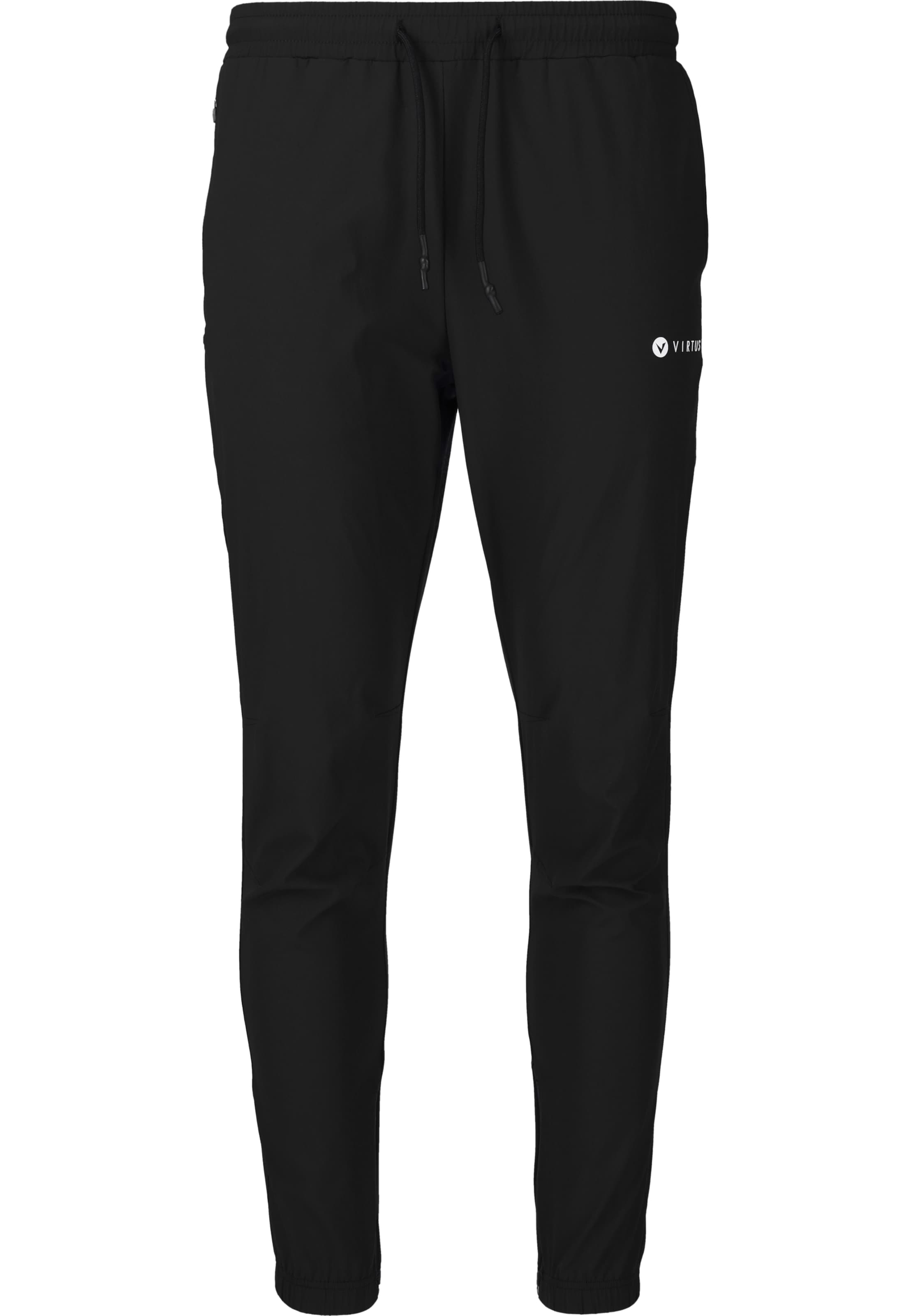 Virtus Tapered Sportbroek 'Jayson' in Zwart: voorkant