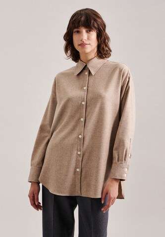 SEIDENSTICKER Blouse 'Schwarze Rose' in Bruin: voorkant