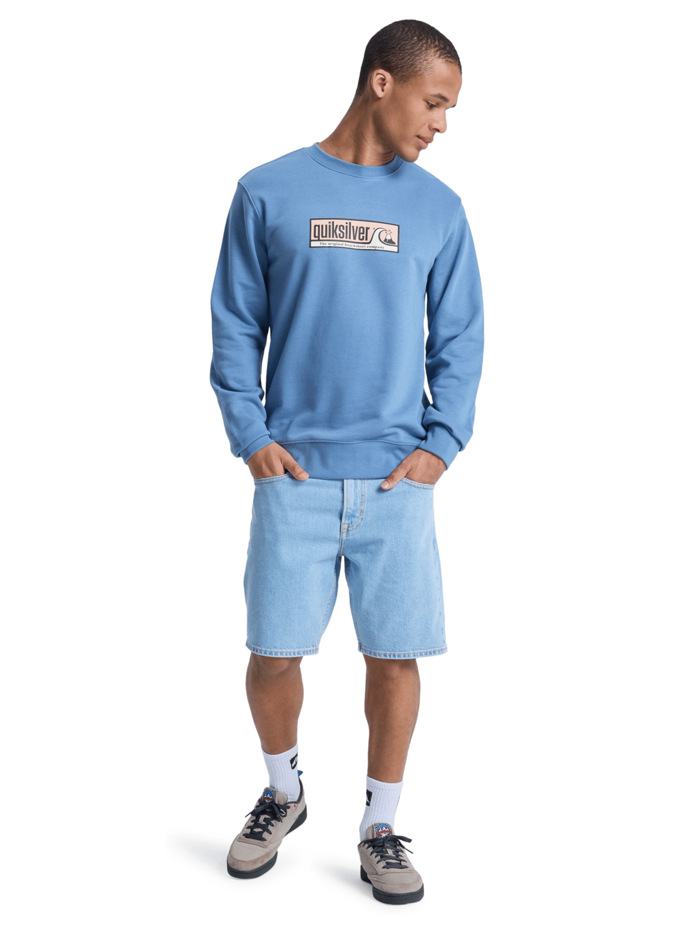 QUIKSILVER Sweatshirt 'Graphic' in Blau