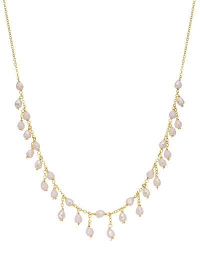 Collana 'Fyre' in Onesize Luxenter di colore bianco perla, Visualizzazione prodotti