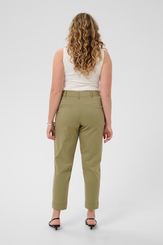 KAFFE CURVE Slimfit Chinosy 'KCleana' w kolorze zielony