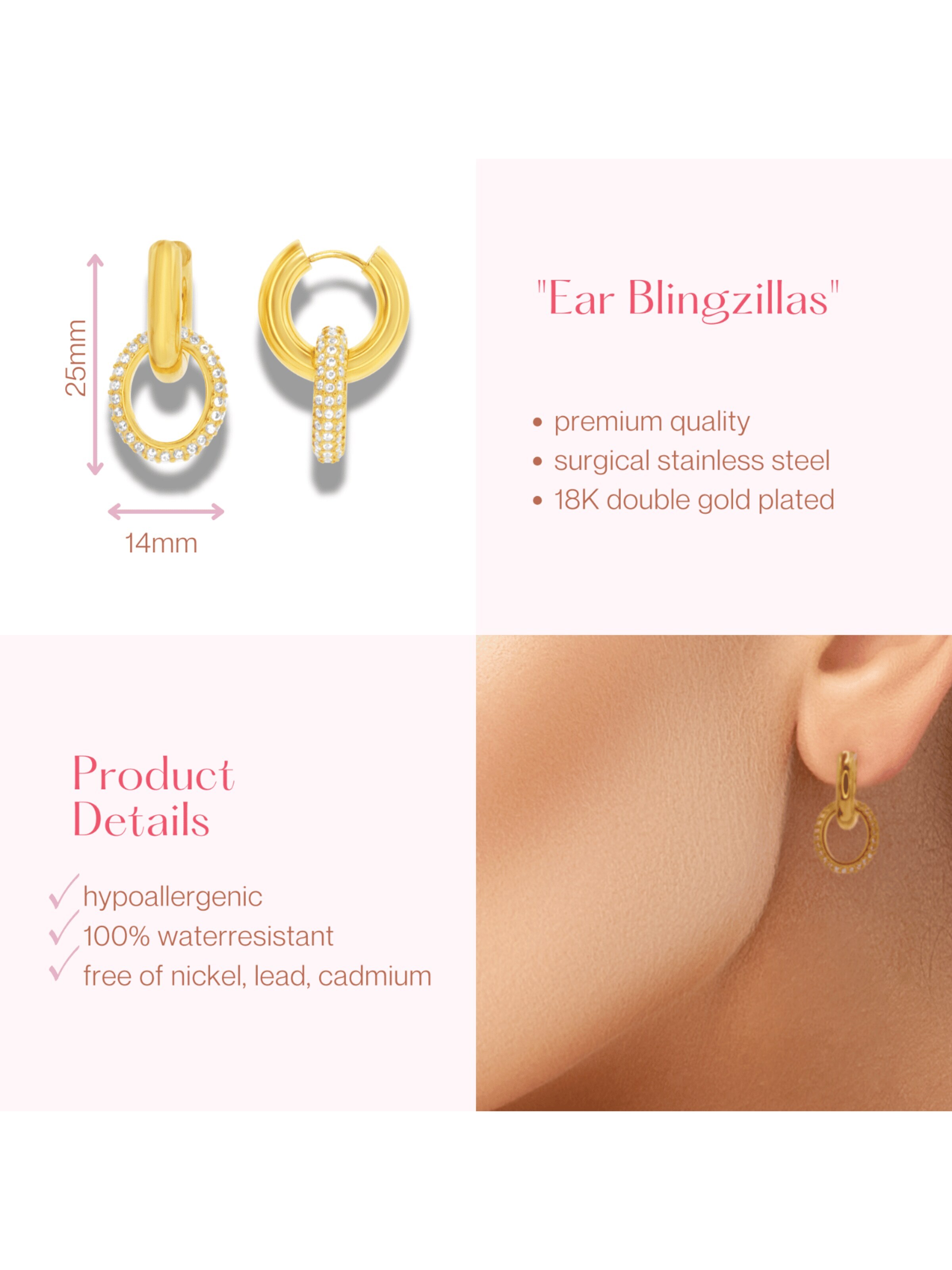 ARS-ARGENTI Ohrringe 'EAR BLINGZILLAS'‌‌‌‌ in Gold