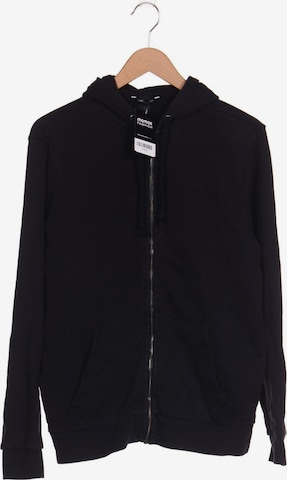 H&M Sweatshirt & Zip-Up Hoodie in M in Black: front