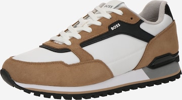 BOSS Platform trainers 'Parkour' in Beige: front