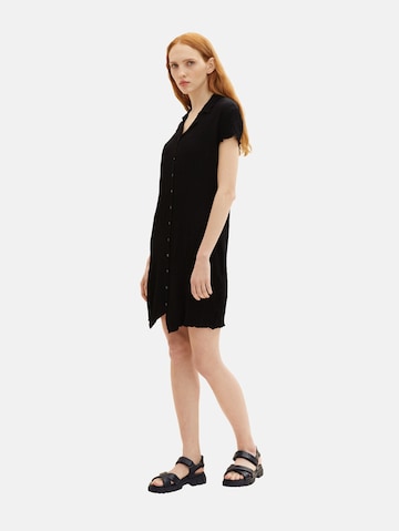 TOM TAILOR DENIM - Vestido camisero en negro