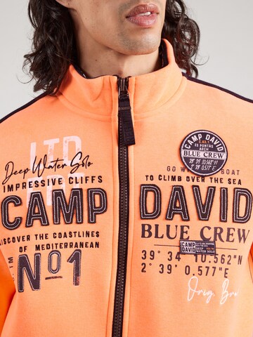 CAMP DAVID Ζακέτα φούτερ σε πορτοκαλί